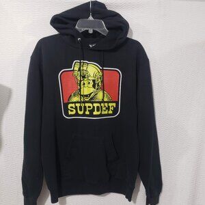Champion Eco Authentic SupDef Superior Defense Black Hoodie Pullover M